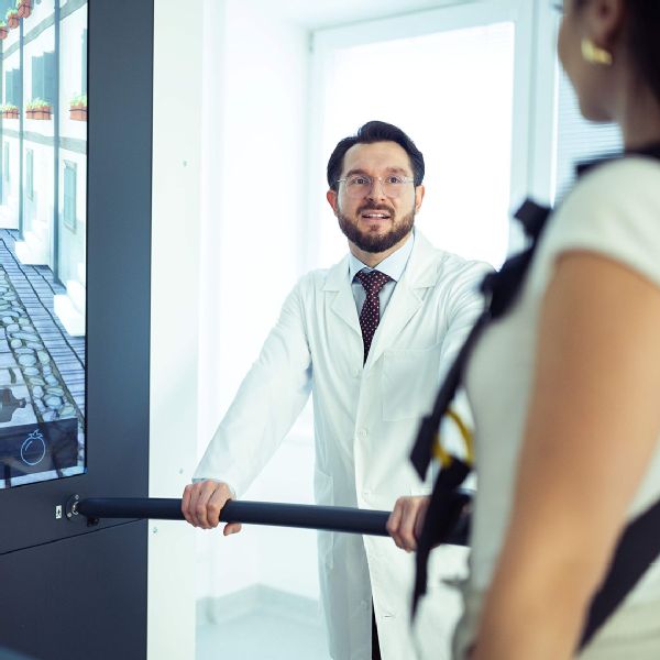 Rehabilitating the future. Patients train with robots in the Bratislava robotics centre